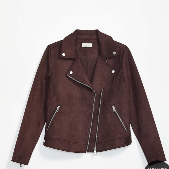LOFT Jackets & Blazers - LOFT Faux Suede Moto Jacket